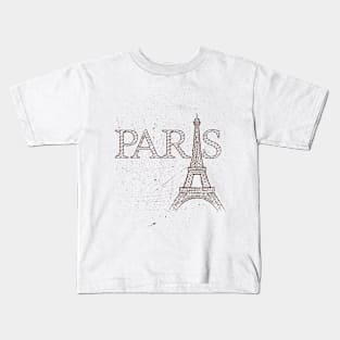 Paris - Vintage Art Kids T-Shirt